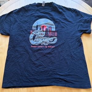 Gildan Navy Blue Chicago Graphic Tee